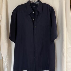 Austin Reed Navy Men's Button Down Shirt Sz L